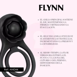 Anillo vibrador con APP Flynn recargable negro - Image 4