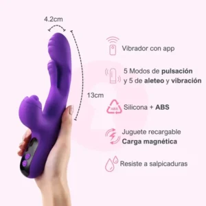 Vibrador Kelly con App Estimulación y Aleteo Lateral Vibraciones - Image 3